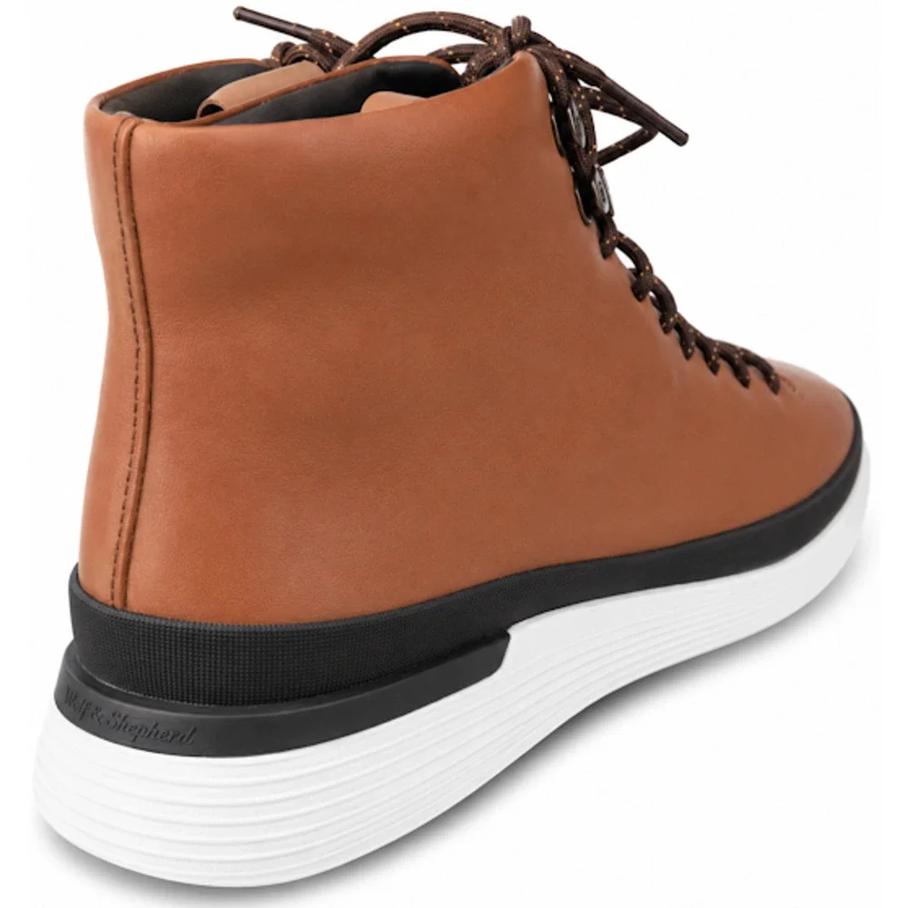 Wolf & Shepherd Crossover Hiker WTZ Boots Cognac Leather Men's 7.5 NWOB